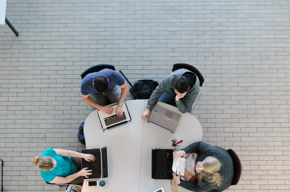 students with laptops