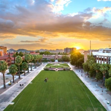 Drone shot of U of A Mall