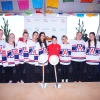 U of A Women's Hockey team and Coach Hogan at IcePlex Groundbreaking Ceremony